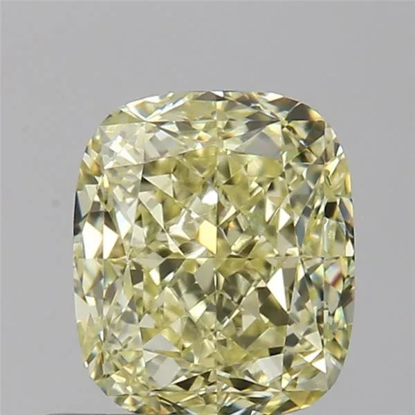 1.01ct Cushion brilliant Natural Diamond (Colour Fancy Light Yellow, Clarity VVS2, GIA Certified)