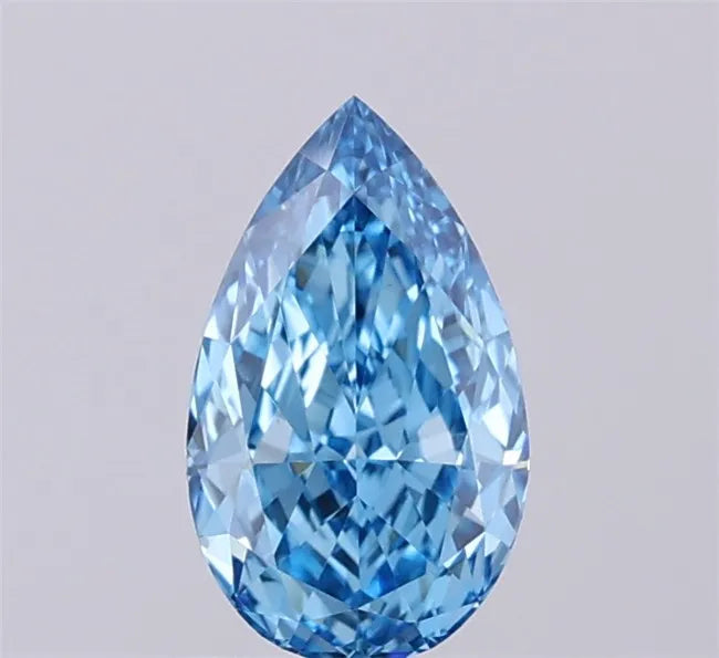 1.03ct Pear Lab Grown Diamond (Colour Fancy Vivid Blue, Clarity VVS2, IGI Certified)