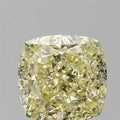 1.10ct Cushion brilliant Natural Diamond (Colour Fancy Light Yellow, Clarity IF, GIA Certified)