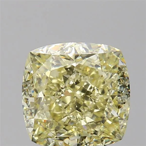 1.10ct Cushion brilliant Natural Diamond (Colour Fancy Light Yellow, Clarity IF, GIA Certified)