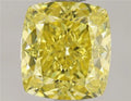 1.39ct Cushion brilliant Natural Diamond (Colour Fancy Vivid Yellow, Clarity FL, GIA Certified)