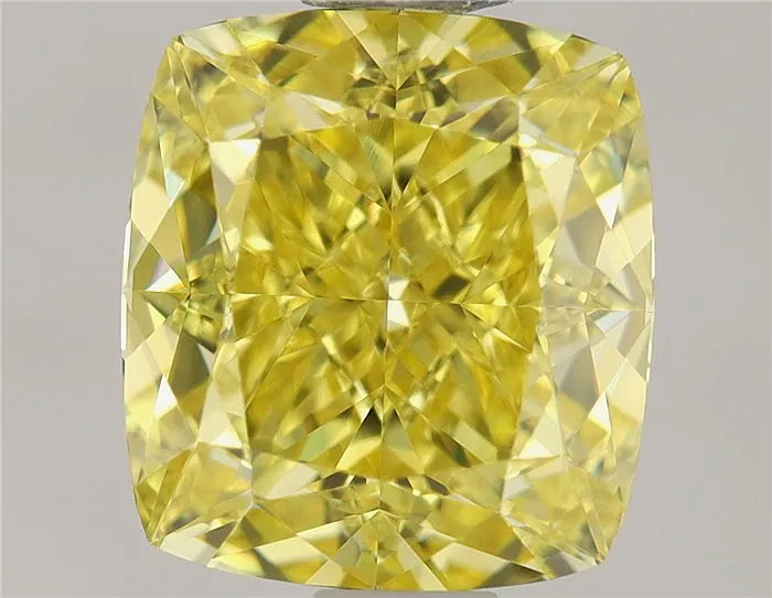 1.39ct Cushion brilliant Natural Diamond (Colour Fancy Vivid Yellow, Clarity FL, GIA Certified)