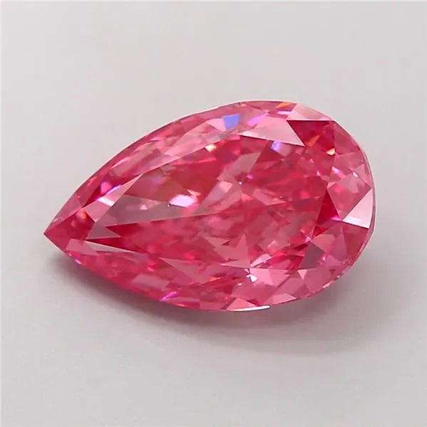 1.50ct Pear Lab Grown Diamond (Colour Fancy Vivid Pink, Clarity VVS2, IGI Certified)