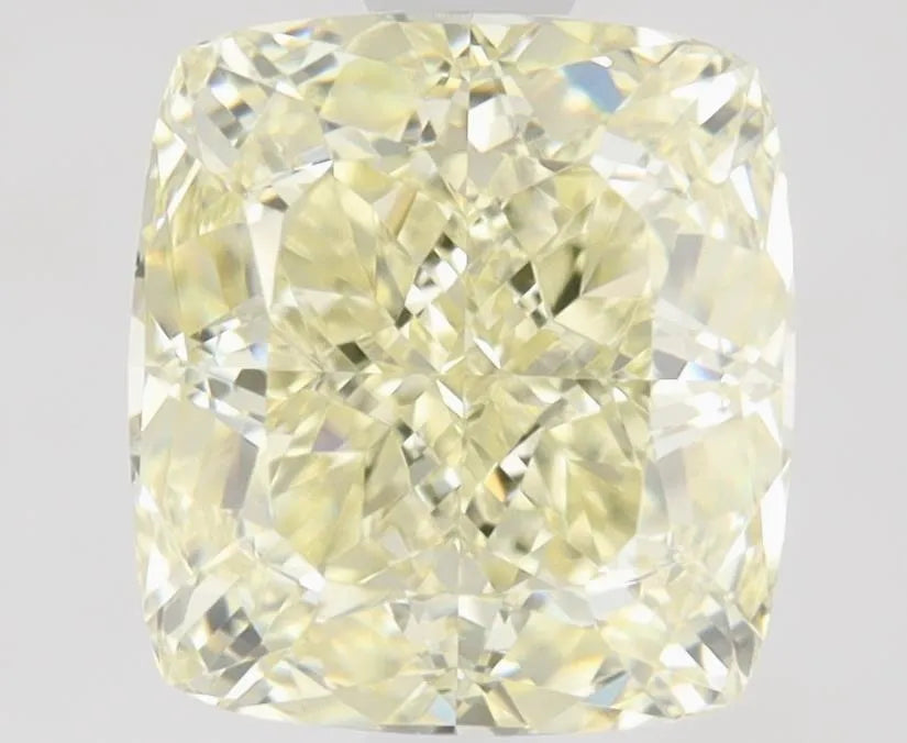 1.64ct Cushion brilliant Natural Diamond (Colour Fancy Light Yellow, Clarity FL, GIA Certified)