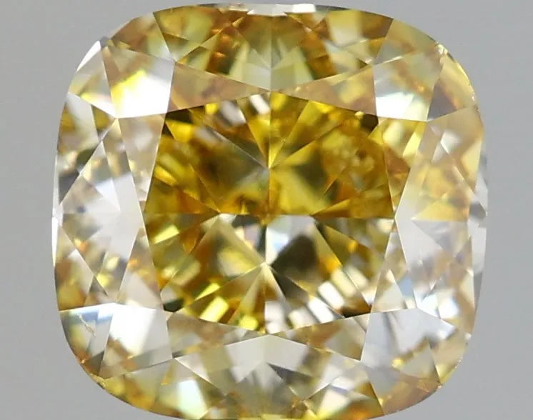 2.22ct Cushion brilliant Natural Diamond (Colour Fancy Deep Brownish Yellow, Clarity VS2, GIA Certified)