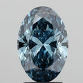 2.60ct Oval Lab Grown Diamond (Colour Fancy Vivid Blue, Clarity VVS2, IGI Certified)